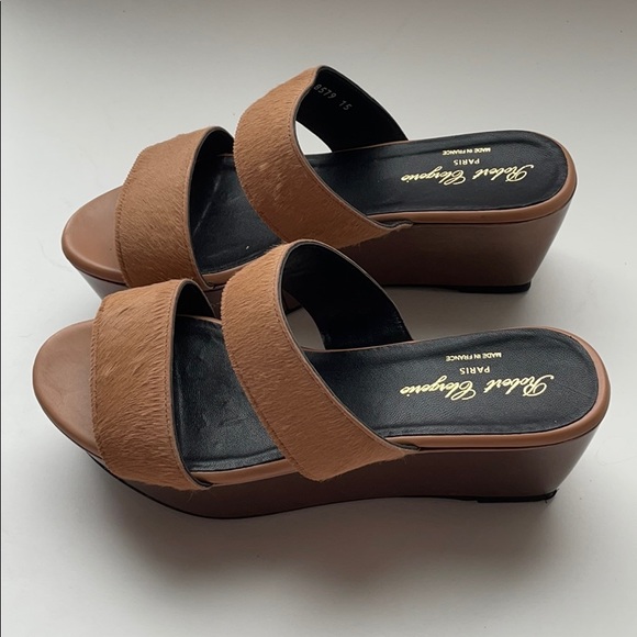 Robert Clergerie Platform Pony Hair Sandals - Picture 5 of 8